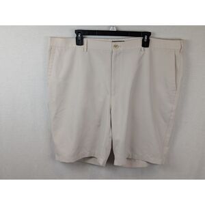 Peter Millar Crown Sport Golf Shorts Embroidered Tan/Khaki Men's Size Size 42